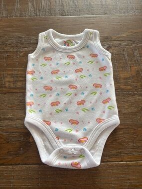 5/$10 Sweet & Soft Seahorses Print Sleeveless Bodysuit